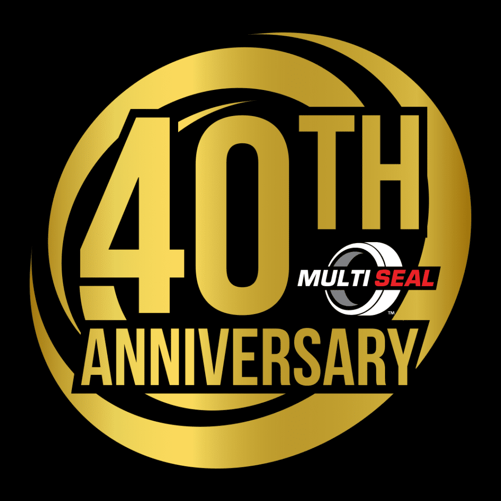 gold and black 40th Anniversary of Multiseal logo